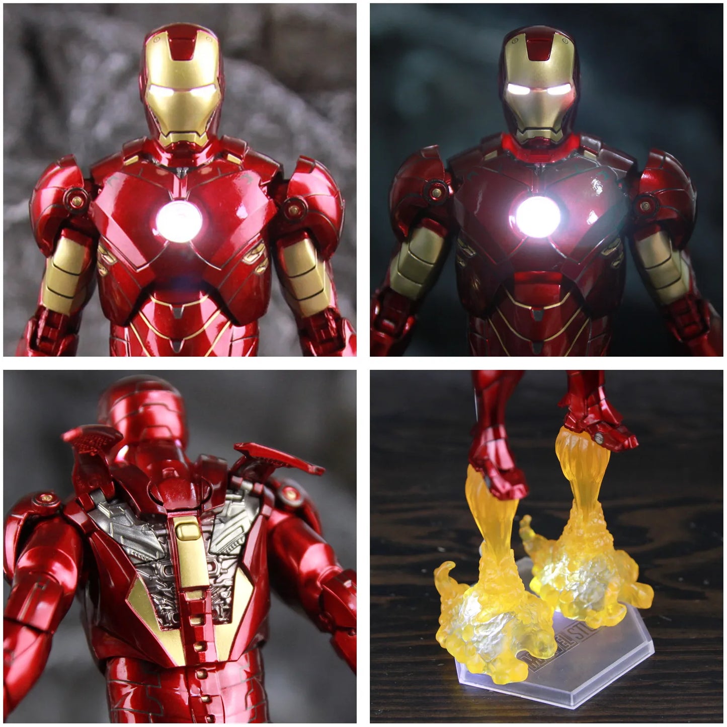 Figurine LED Avengers Iron Man Mark IV - Pose Statique Mains Interchangeables