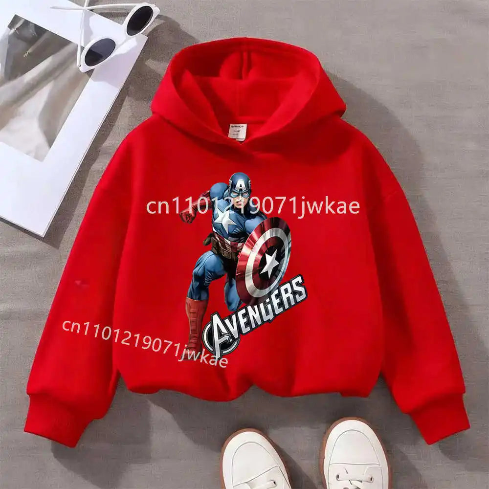 Sweat Capuche Enfant Avengers Captain America Solo - Rouge