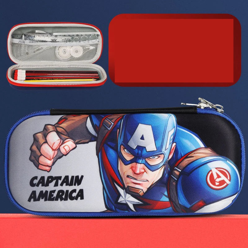 Trousse Scolaire Captain America - Étui Zippé Ovale