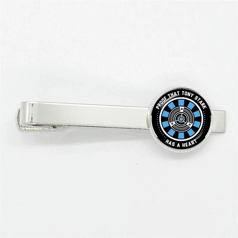 Pince à Cravate Tony Stark - Réacteur ARC Bleu et Noir