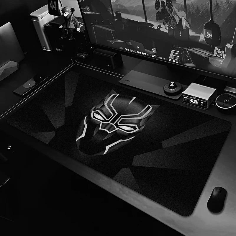 Tapis de Souris XXL Gaming Black Panther - Noir Monochrome Bureau