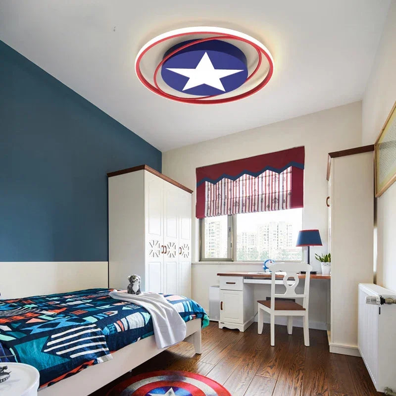 Plafonnier LED Captain America - Étoile Chambre Enfant