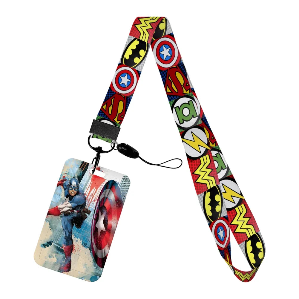 Porte-Badge Captain America - Ville Aquarelle