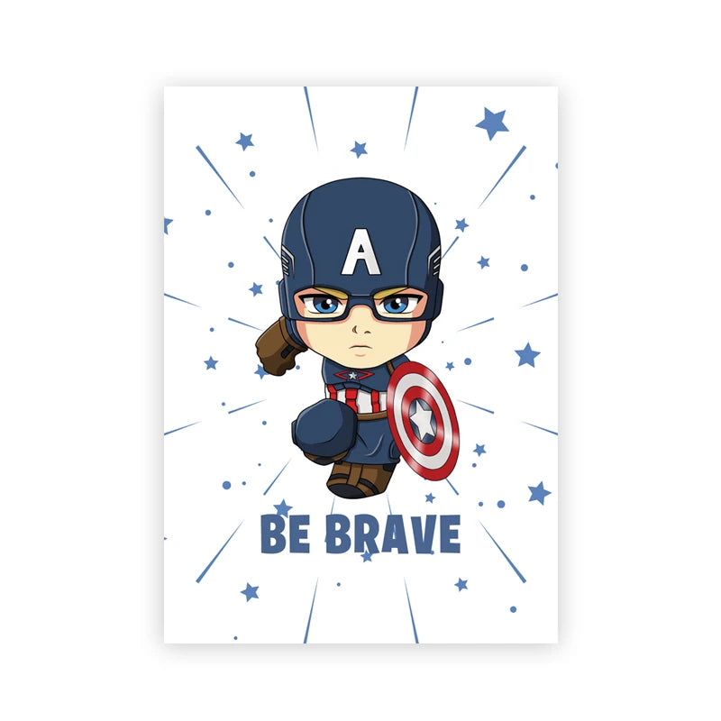 Poster Chibi Captain America - Be Brave