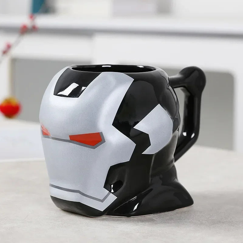 Mug Ceramique 3D War Machine - Casque Gris Rouge