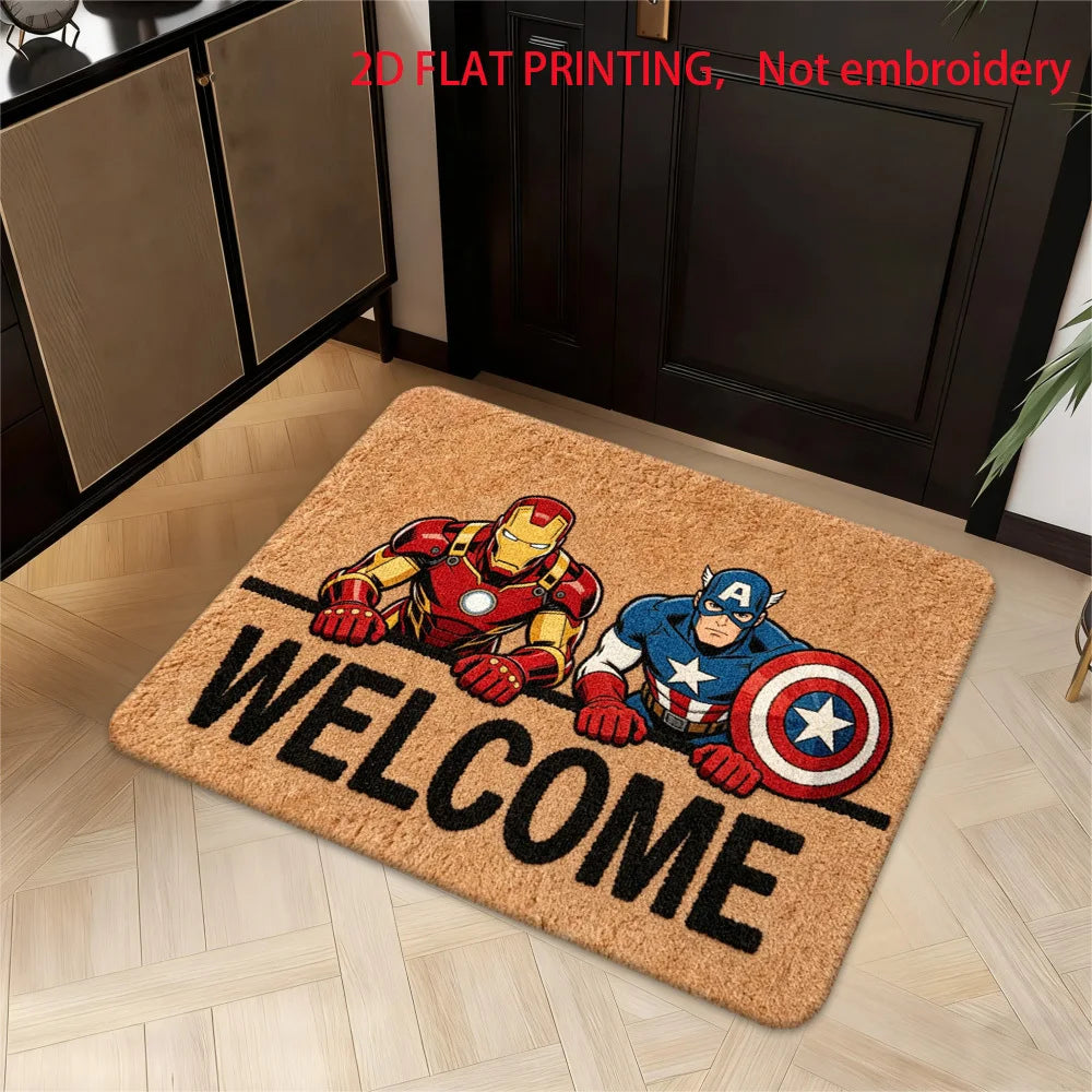 Tapis Marvel Avengers - Design Welcome Iron Man Captain America