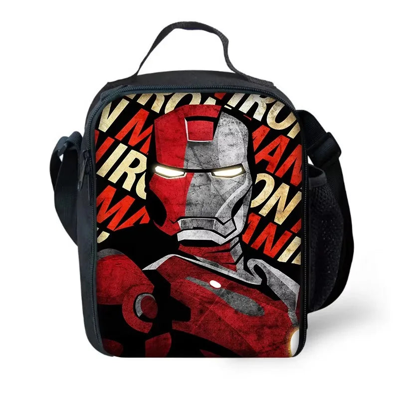 Sac Repas Avengers Iron Man - Visage Pop Art Rouge Gris
