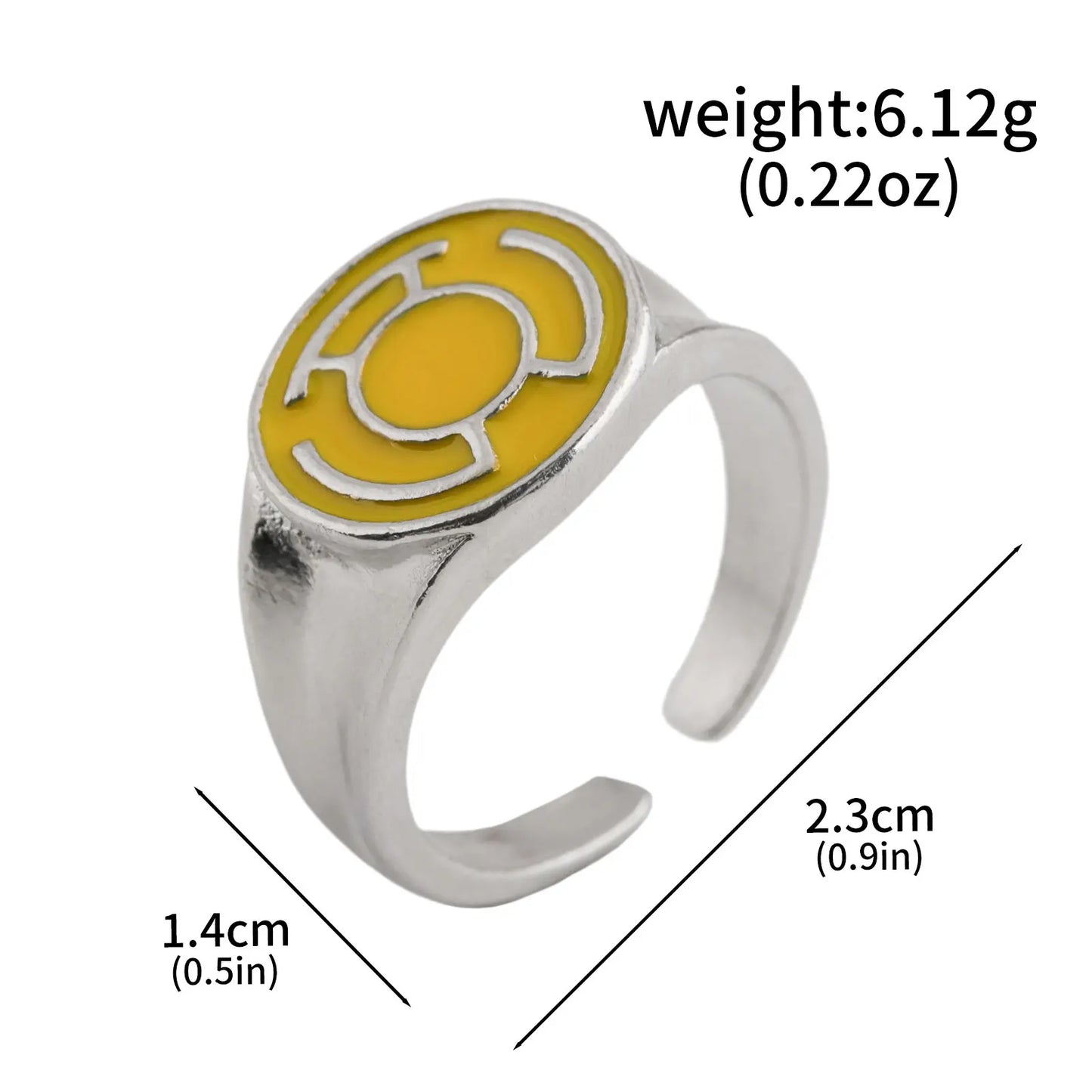 Bague Avengers - Symbole Jaune Cercle