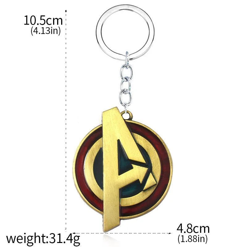 Porte-clés Avengers Logo A - Bouclier Bronze Rouge