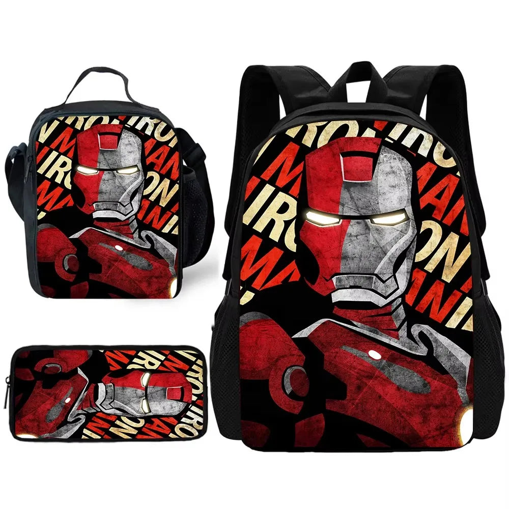 Set Cartable Avengers Iron Man - Visage Pop Art Rouge Gris