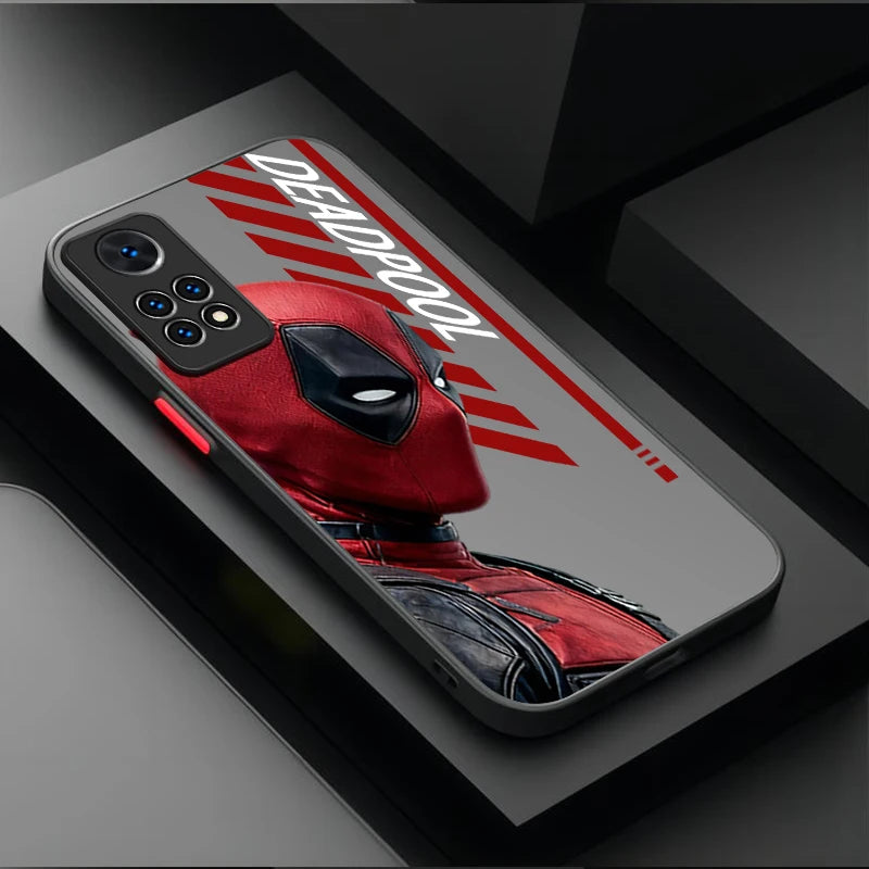 Coque Xiaomi Avengers Deadpool - Profil Texte Gris