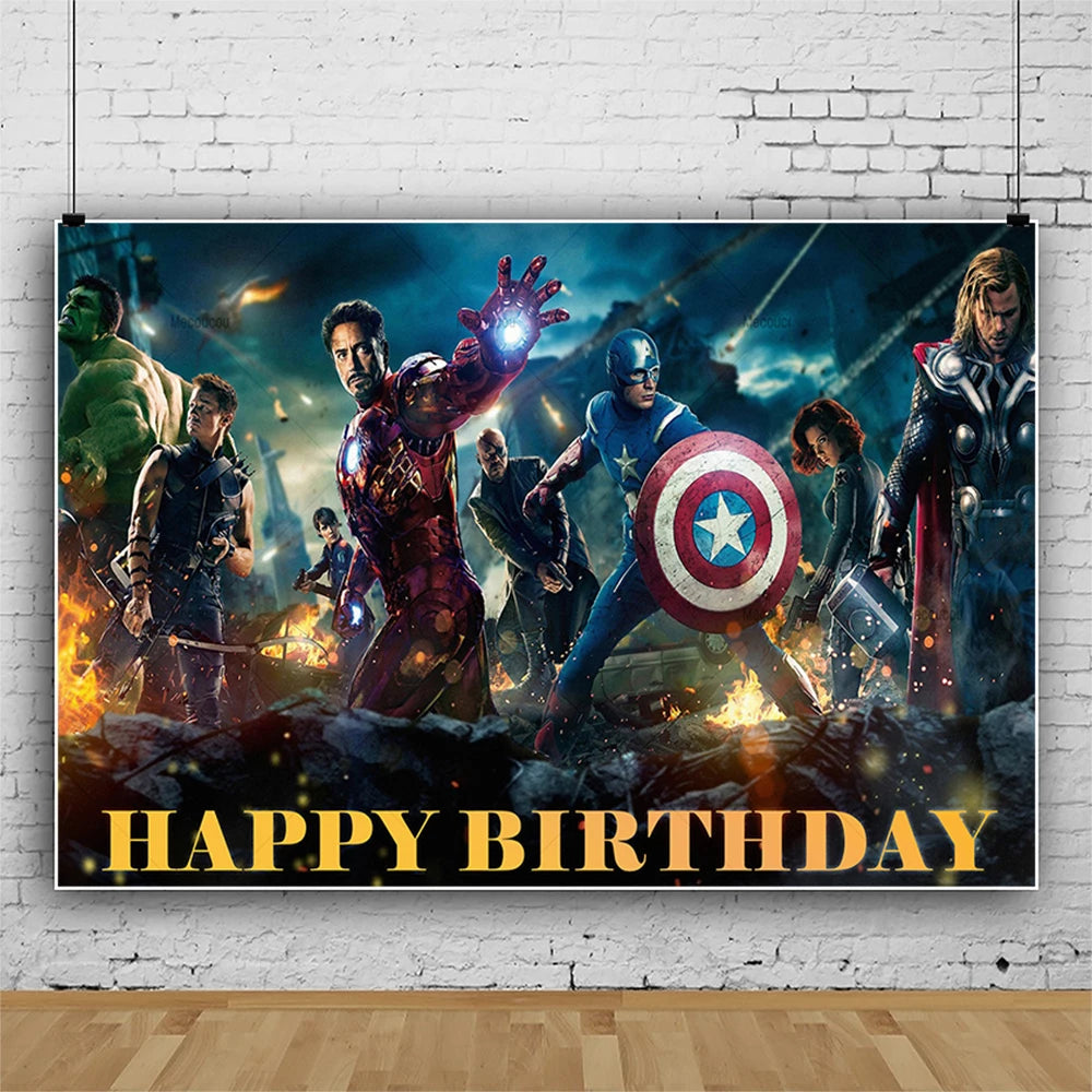 Poster Anniversaire Avengers 2012 - Happy Birthday
