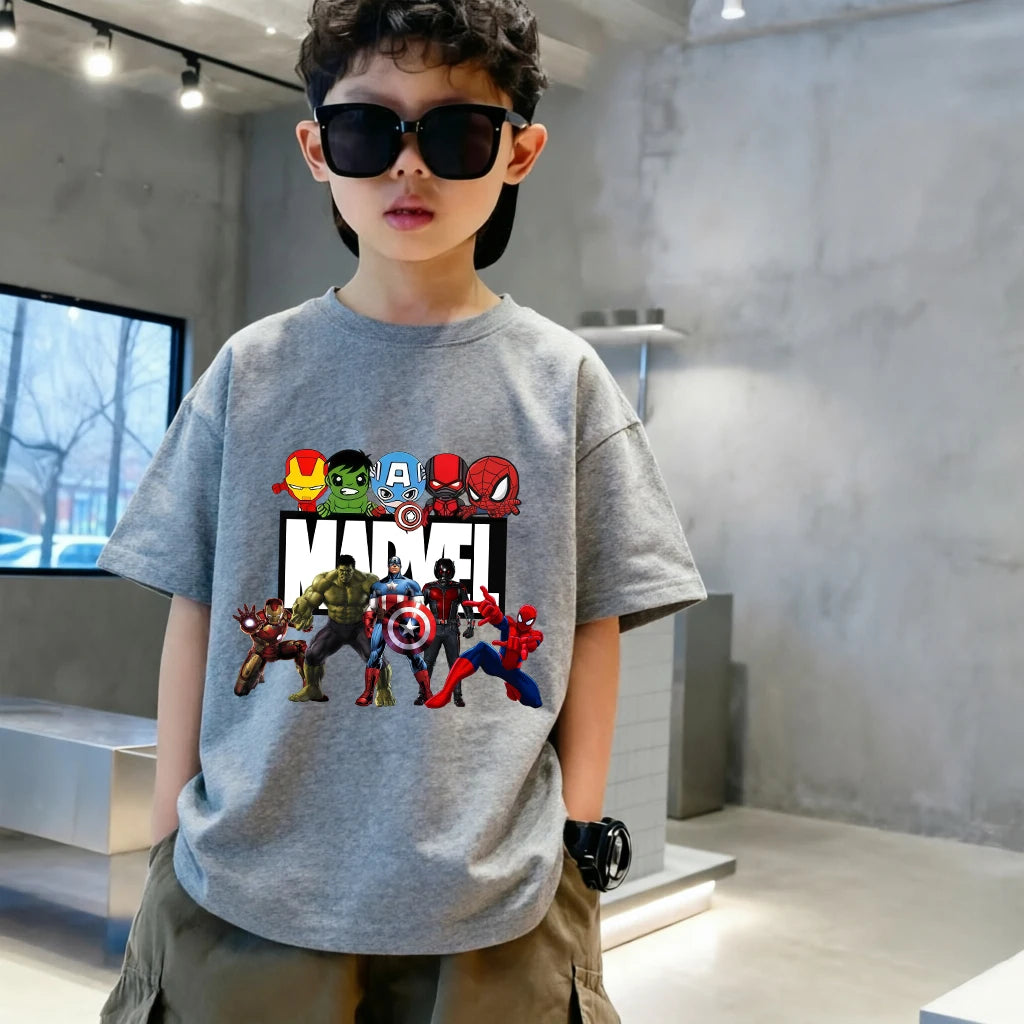 T-shirt Enfant Marvel - Groupe Chibi Multicolore