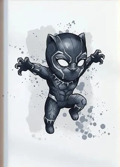 Poster Aquarelle Black Panther - Bond Griffé