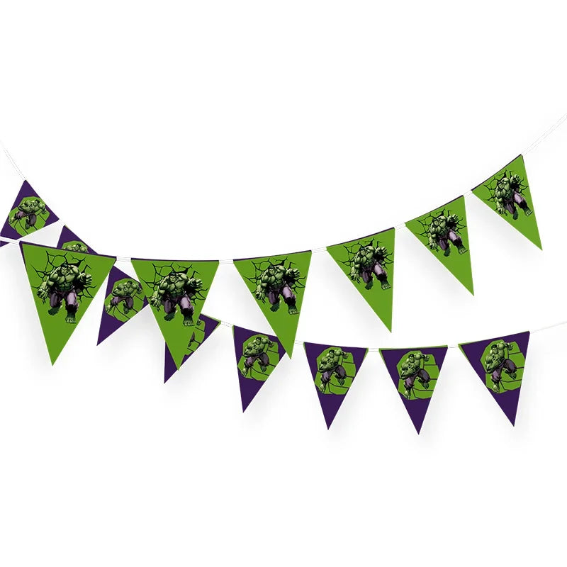 Kit Anniversaire Hulk - Assiettes Gobelets Couverts Décorations