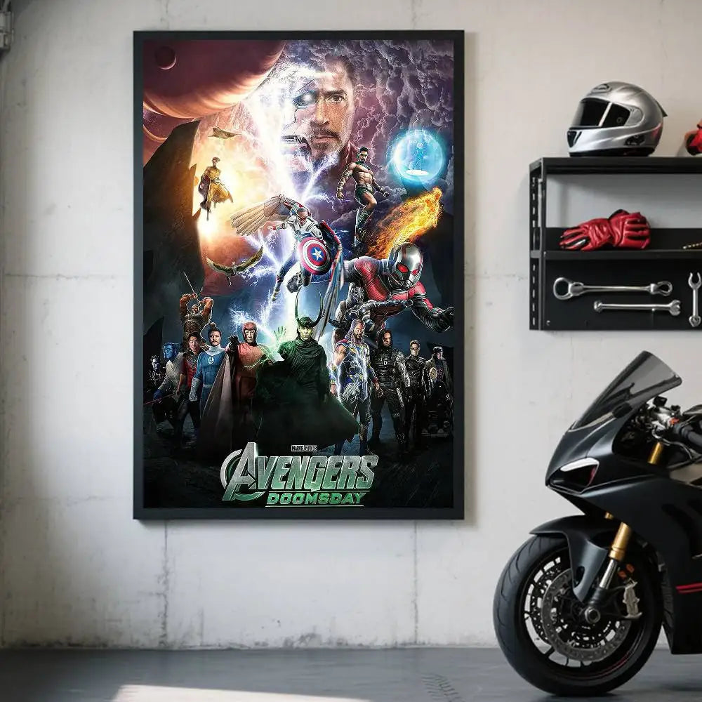 Affiche Avengers Doomsday - Design Falaise Équipe Complète