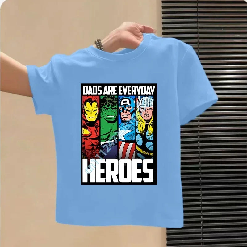 T-Shirt Enfant Avengers - Design Heroes Bleu