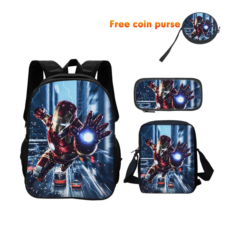 Ensemble Cartable 3 Pièces Avengers Iron Man - Vol Urbain Éclairs
