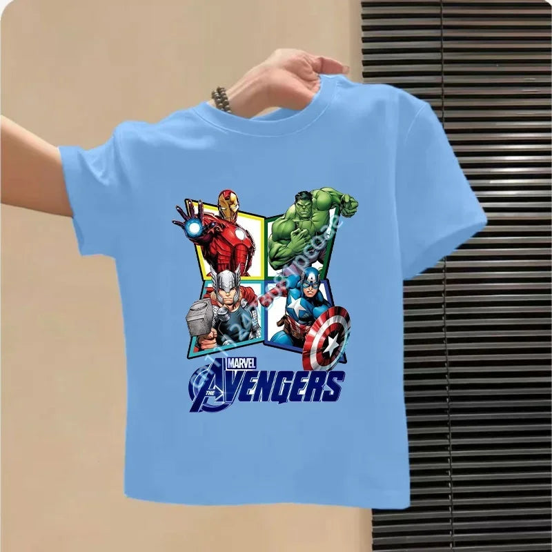 T-Shirt Enfant Avengers - Design Logo Avengers Bleu