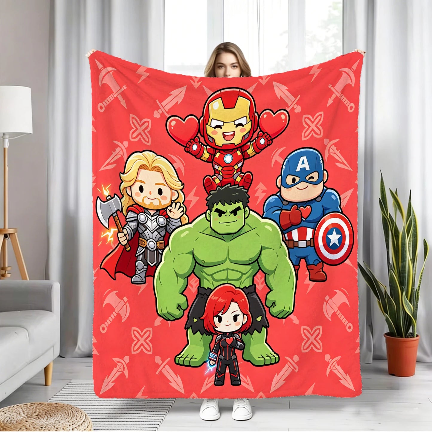 Plaid Polaire Avengers Chibi - Team Rouge