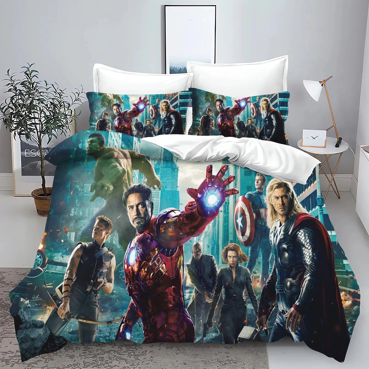 Housse de Couette Avengers - Groupe Complet Ville