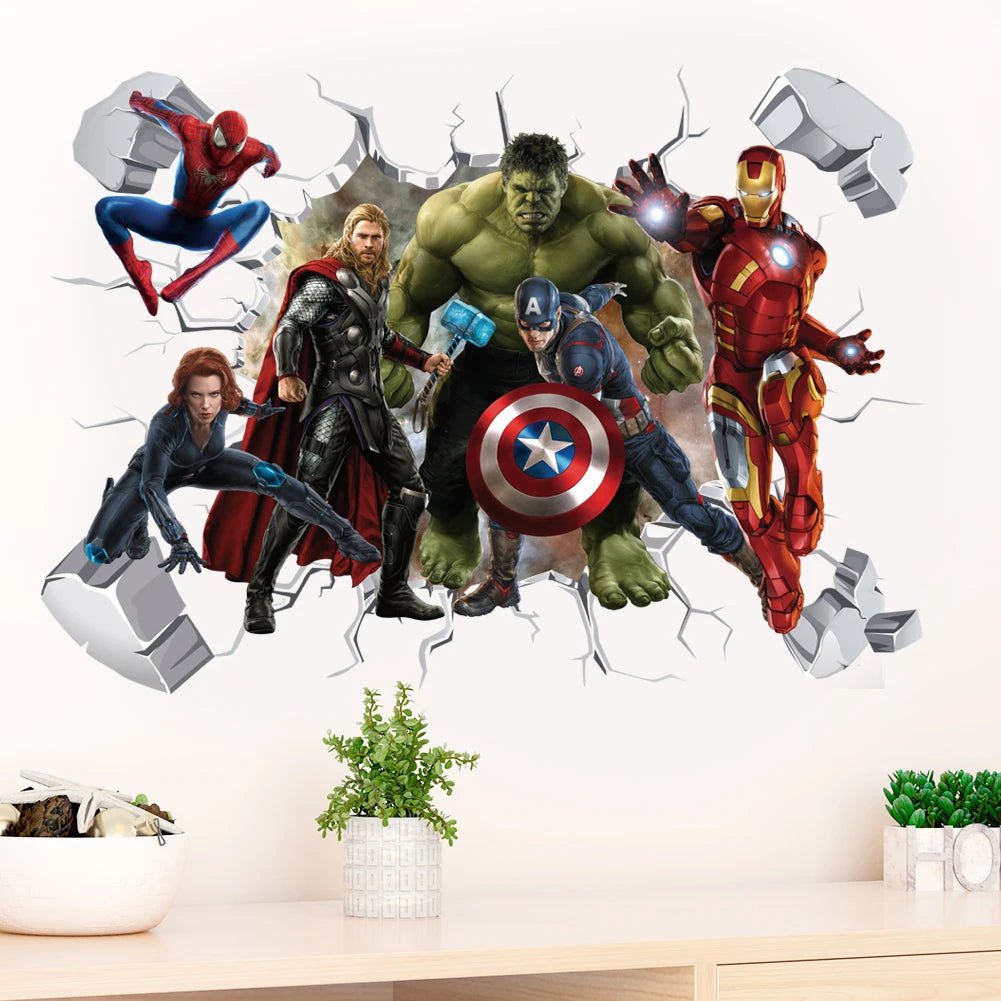 Sticker Mural Avengers Captain America - Décoration 3D Chambre Enfant