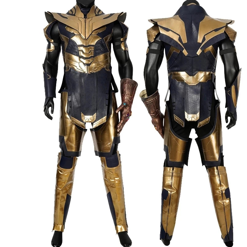 Déguisement Thanos - Armure Endgame Bleu Marine et Or Sans Bottes