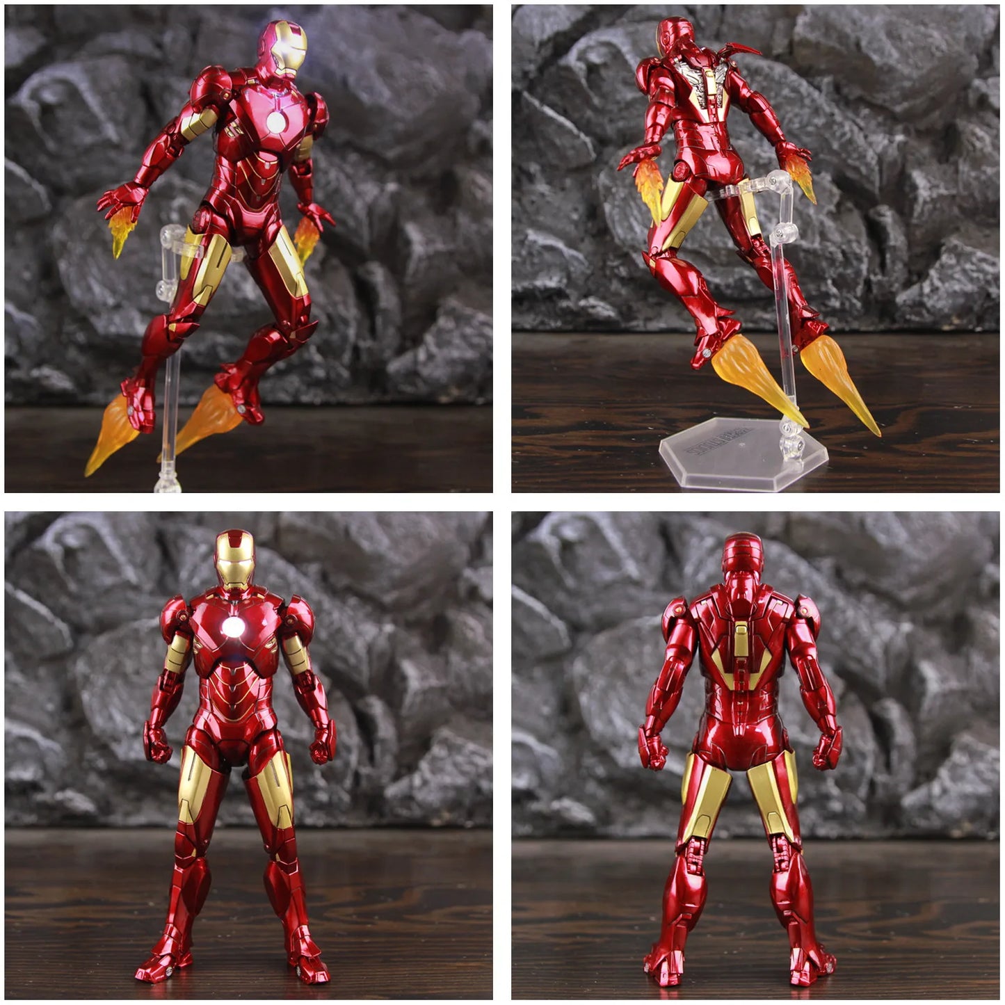 Figurine LED Avengers Iron Man Mark IV - Effet Flammes Propulsion