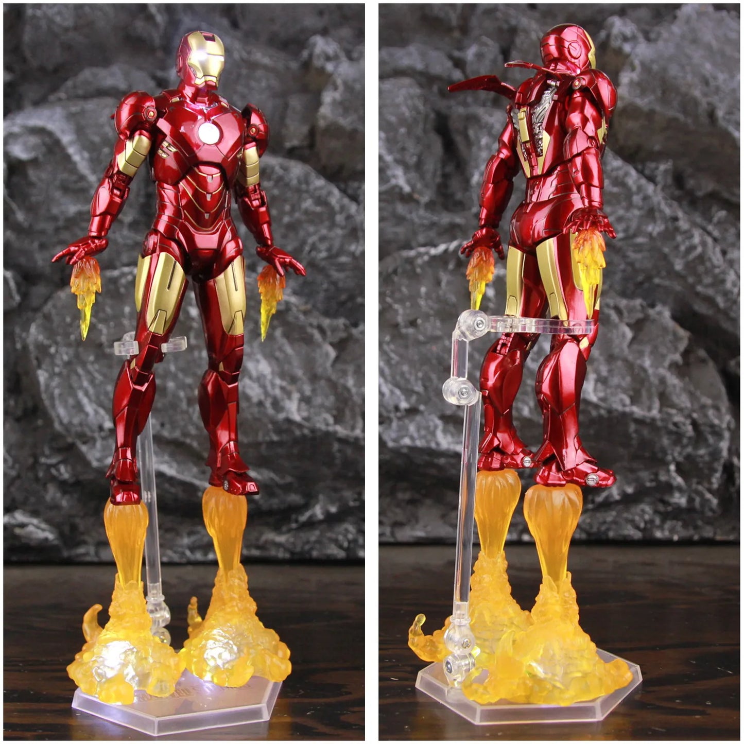 Figurine LED Avengers Iron Man Mark IV - Effet Flammes Propulsion