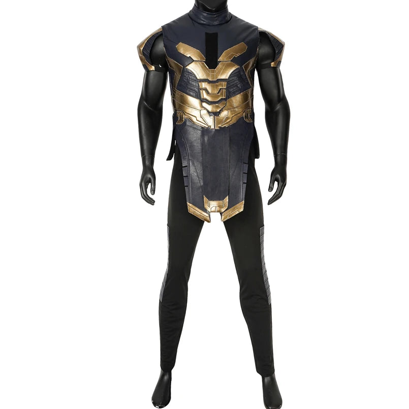 Déguisement Thanos - Armure Endgame Bleu Marine et Or Sans Bottes