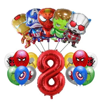 Décoration Anniversaire Avengers - Ballon Chiffre 8
