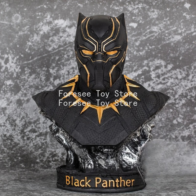 Buste Avengers Black Panther - Sculpture Résine Doré 35cm