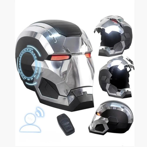 Casque War Machine - Chromé Argenté et Noir