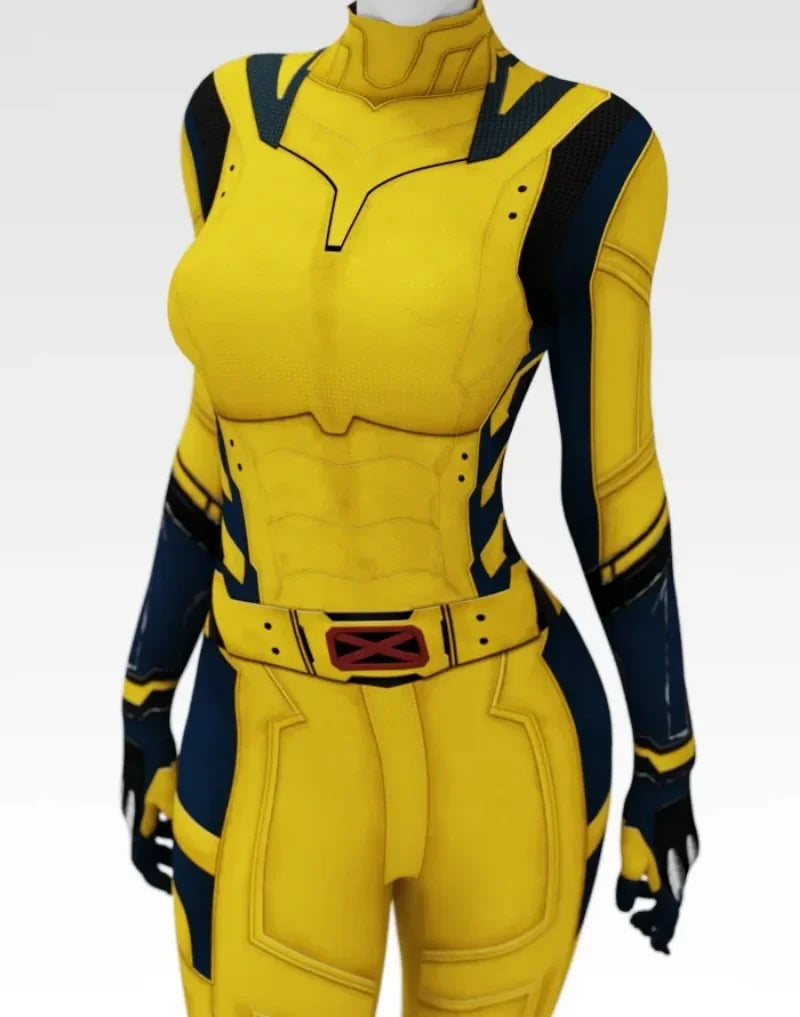Déguisement Wolverine - Combinaison Jaune et Bleu Marine