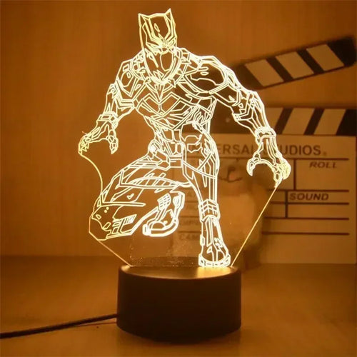 Lampe LED Avengers Black Panther - Accroupi 3D 18cm