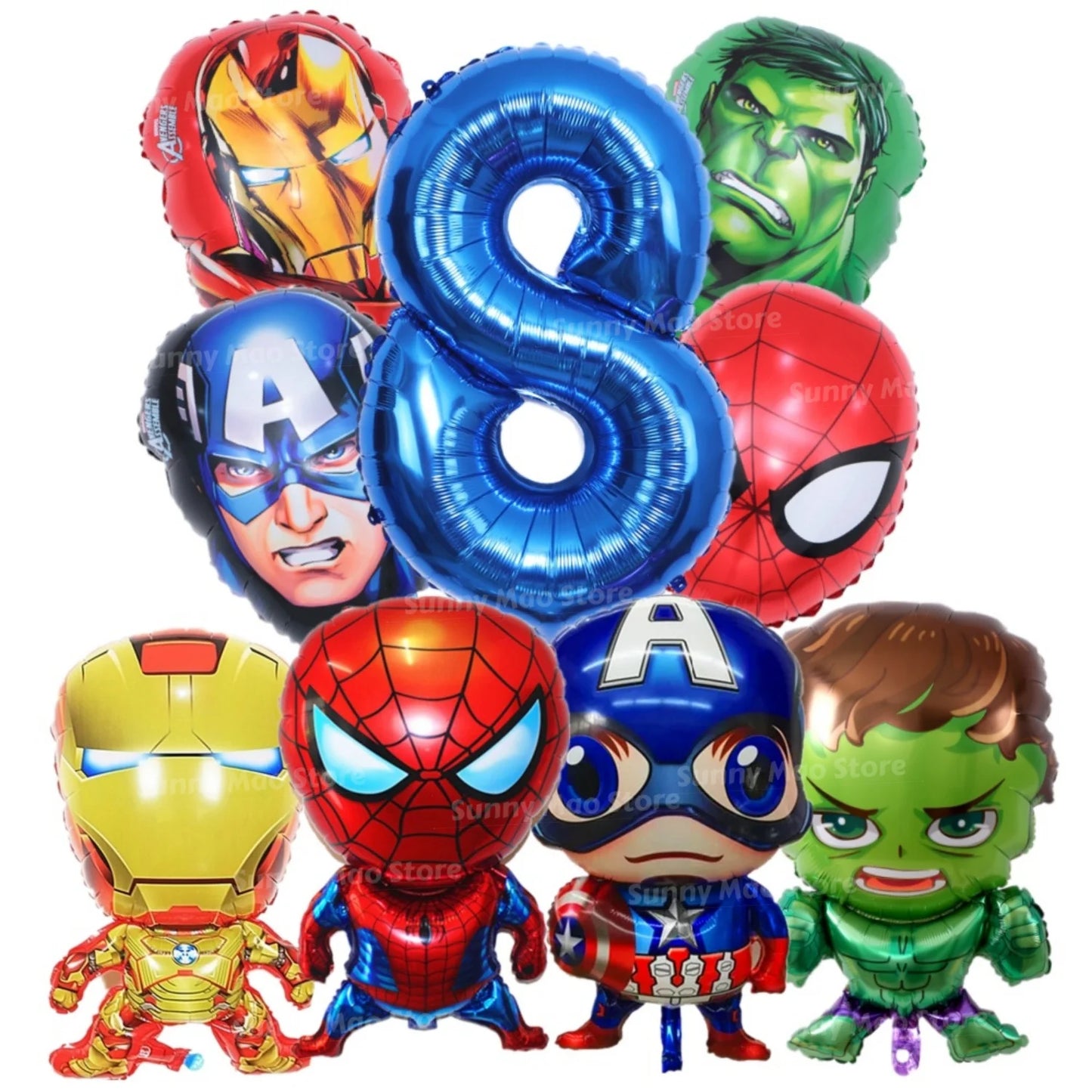 Kit Décoration Anniversaire Avengers - Ballons Chiffres Iron Man Spider-Man