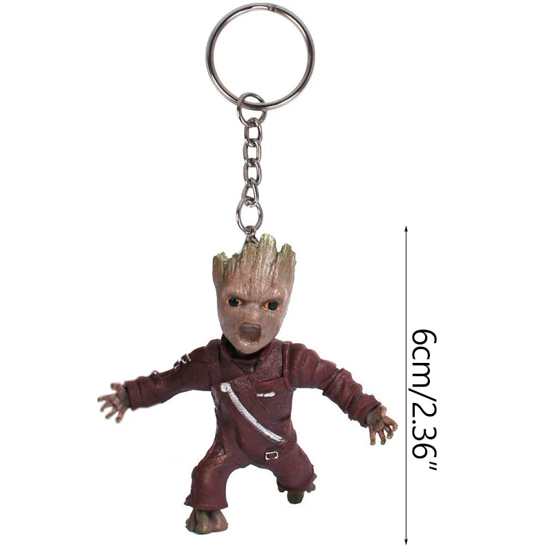 Porte-Clés Baby Groot Figurine 3D - Costumes Variés Collection