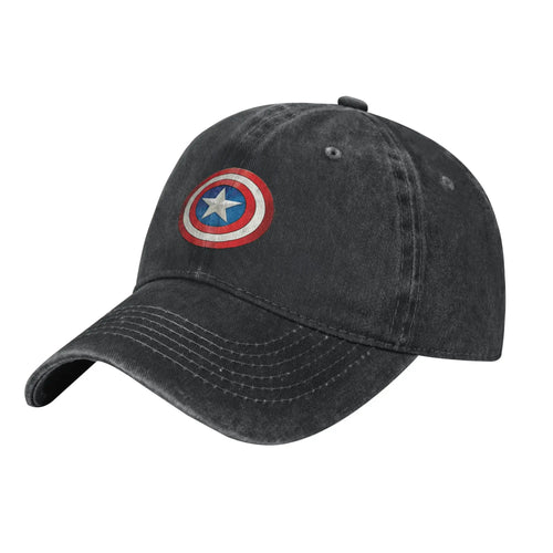 Casquette Avengers Captain America - Denim Noir Délavé