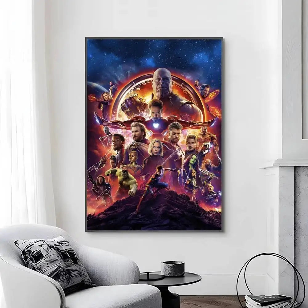 Affiche Avengers Infinity War - Design Gant Doré Thanos
