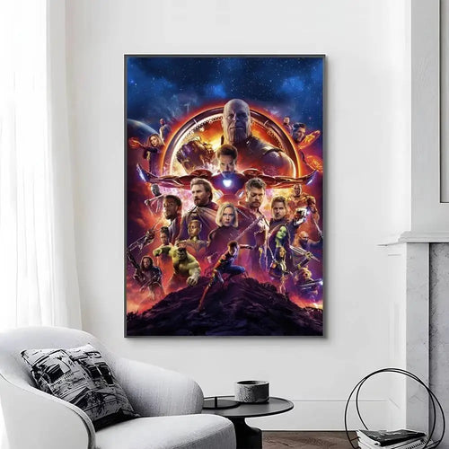Affiche Avengers Infinity War - Design Gant Doré Thanos