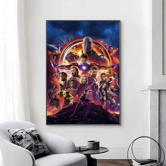 Affiche Avengers Infinity War - Design Gant Doré Thanos