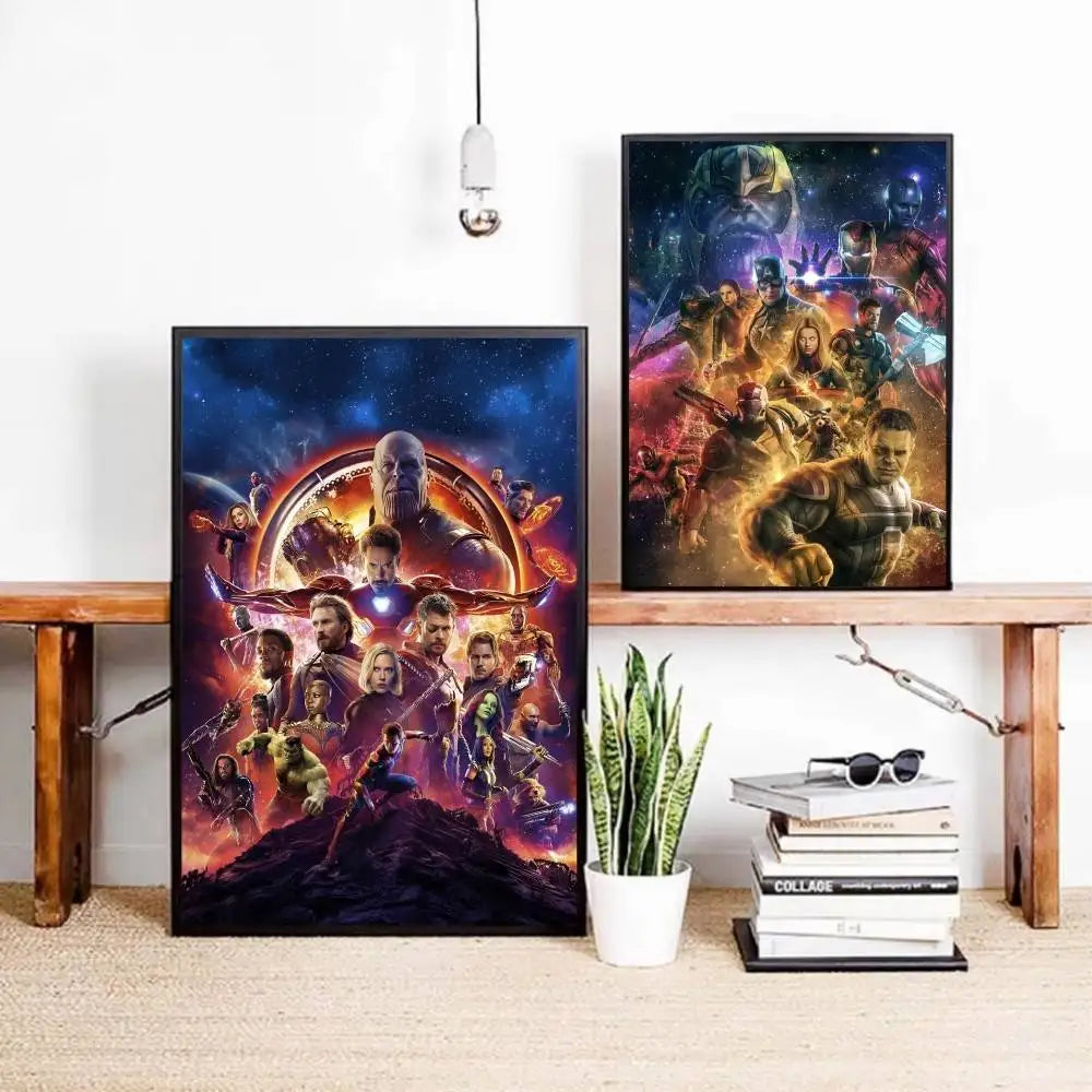 Affiche Avengers Infinity War - Design Équipe Logo Rouge
