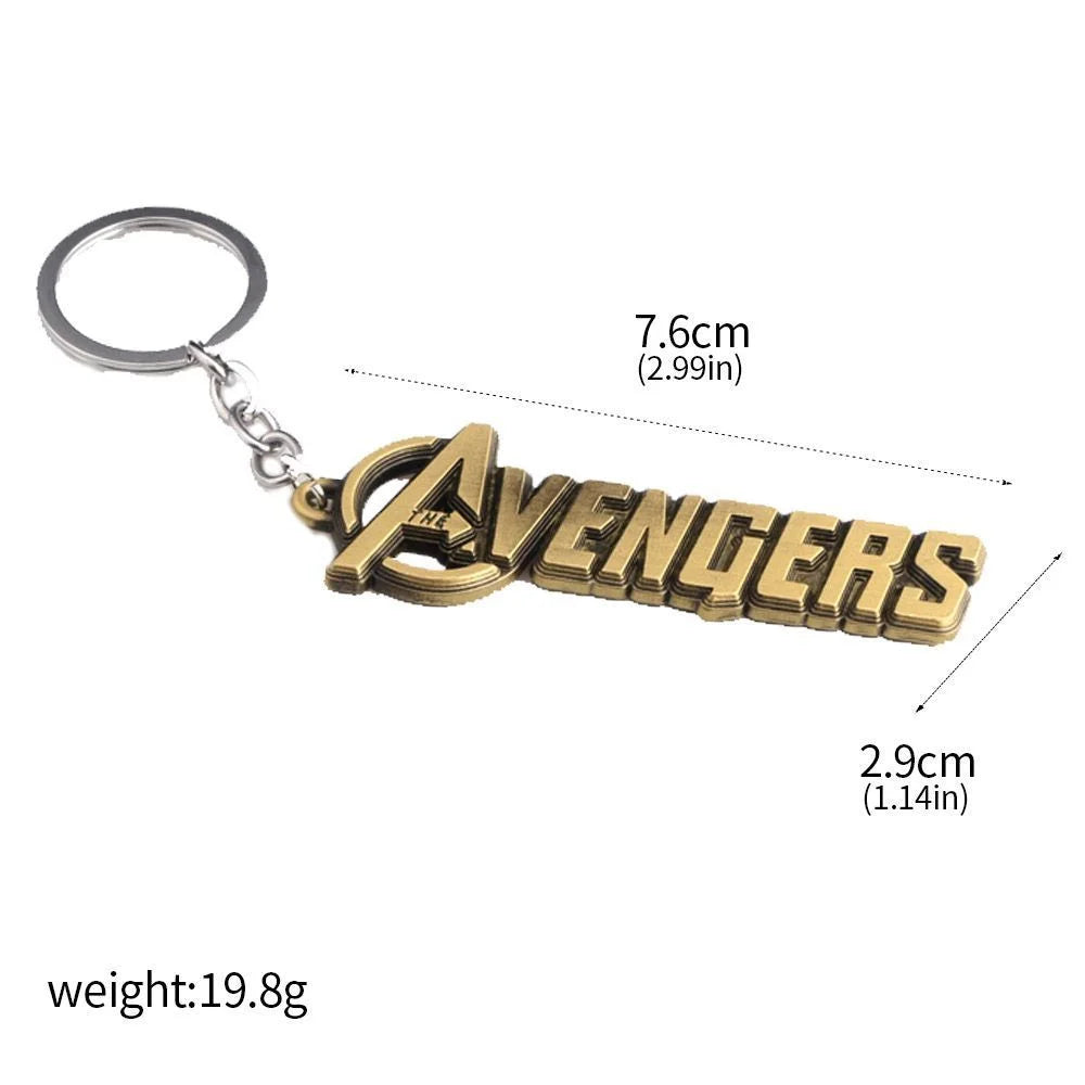 Porte-clés Avengers - Texte Bronze Doré