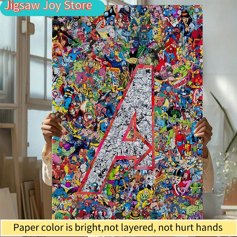 Puzzle Avengers Logo A Collage - 1000 Pièces Super-Héros
