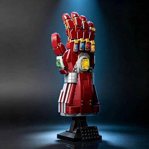 Puzzle 3D Gant Nano de l'Infini Iron Man - Set Construction 675 Pièces Rouge Or