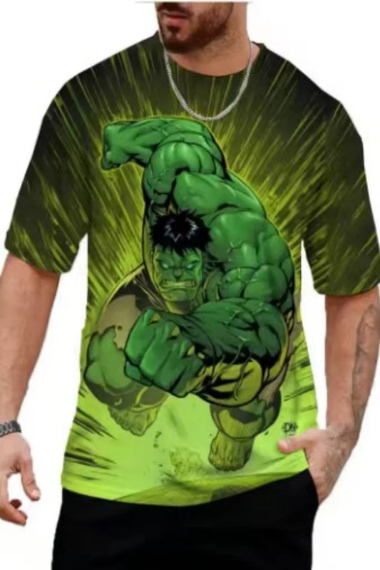 T-shirt Homme 3D Hulk - Poing Éclat Vert
