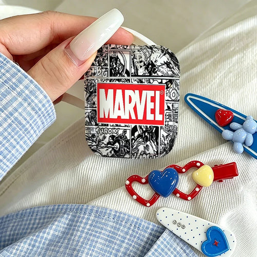Étui Airpods Marvel Comics - Motif Bande Dessinée Noir et Blanc