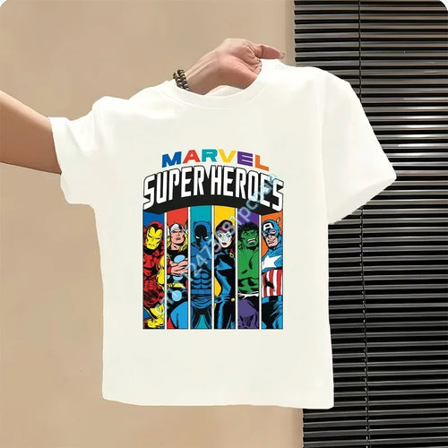 T-Shirt Enfant Avengers Super Heroes Portraits - Blanc