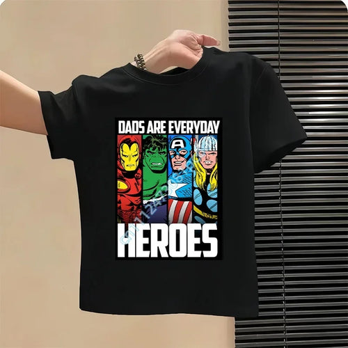 T-Shirt Enfant Avengers - Design Heroes Noir