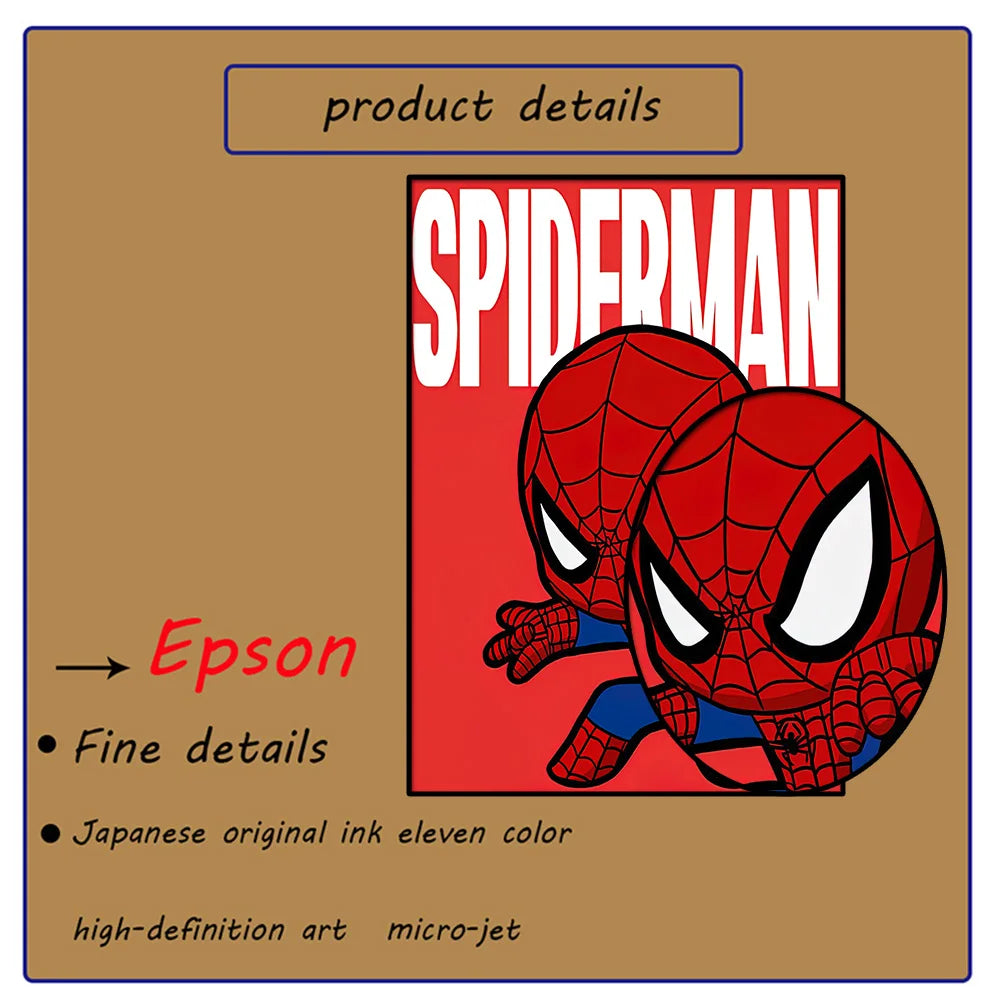 Poster Avengers Iron Man - Style Chibi Fond Jaune